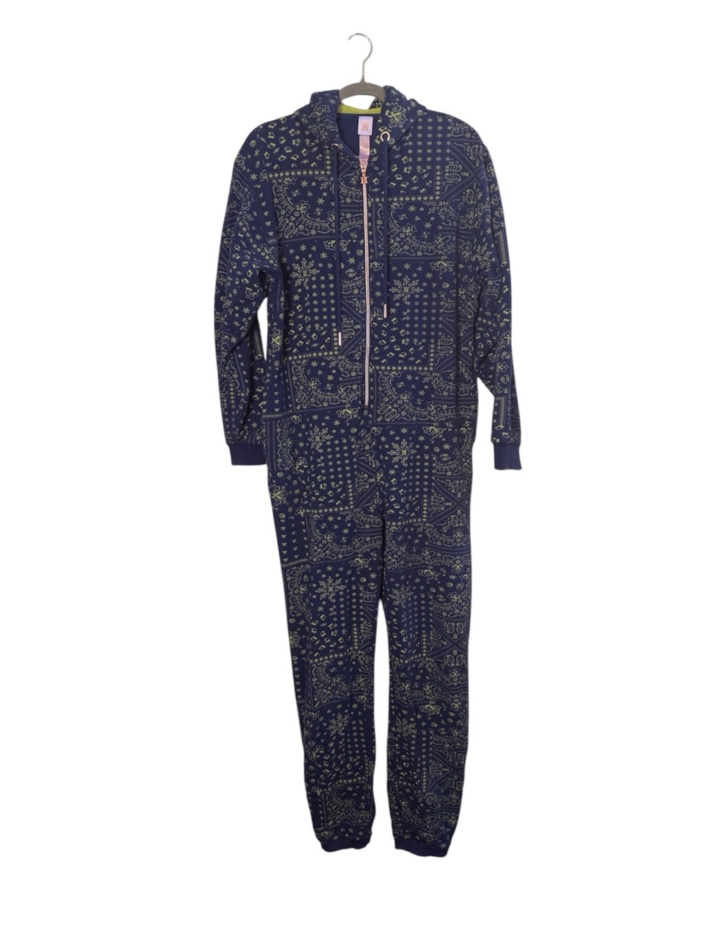 Savage Fenty Adult One Piece Loungewear Paisley Bandana Print Pajamas Sz S